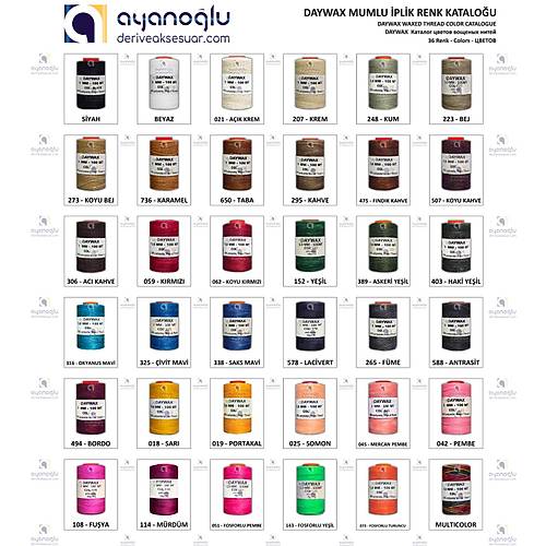 DAYWAX Mumlu �plik, 1 mm, 100 metre, 35 Renk Se�ene�i