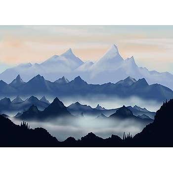 Dekoratif Mountain Landscape Duvar Kanvas Tablo