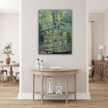 Dekoratif Claude Monet - Water Lily Pond and Bridge Duvar Kanvas Tablo 