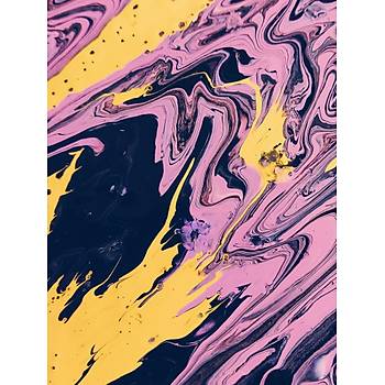 Dekoratif Yellow And Purple Duvar Kanvas Tablo
