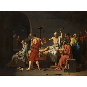 Dekoratif David -The Death of Socrates Duvar Kanvas Tablo