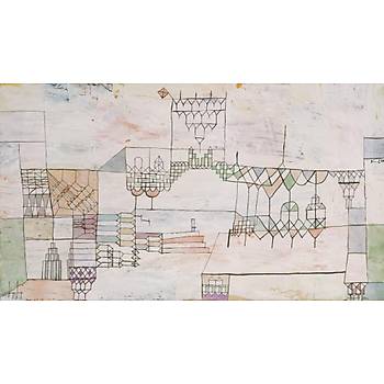 Dekoratif Paul Klee - Great Hall For Singers Duvar Kanvas Tablo