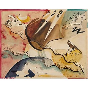 Dekoratif Vasily Kandinsky - Rain Landscape Duvar Kanvas Tablo
