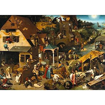 Dekoratif Pieter Bruegel - Dutch Proverbs Duvar Kanvas Tablo