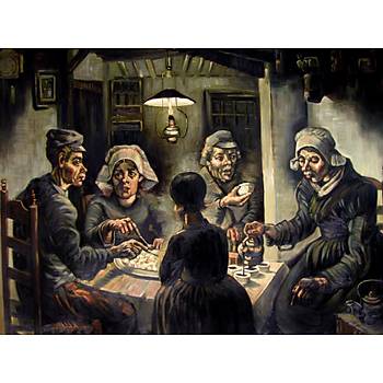  Dekoratif Vincent Van Gogh - The Potato Eaters Duvar Kanvas Tablo