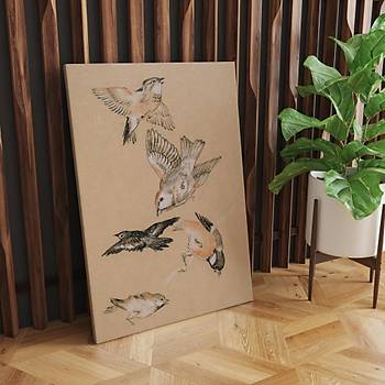 Dekoratif The Sparrows Duvar Kanvas Tablo