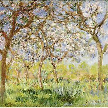 Dekoratif Claude Monet - Giverny in Springtime Duvar Kanvas Tablo