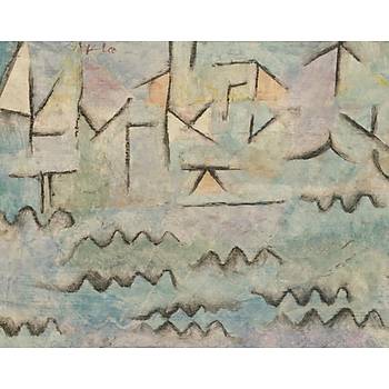 Dekoratif Paul Klee - The Rhine At Duisburg Duvar Kanvas Tablo