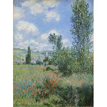 Dekoratif Claude Monet - View of Vetheuil Duvar Kanvas Tablo