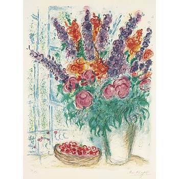 Dekoratif Marc Chagall - Le Grand Bouquet Duvar Kanvas Tablo