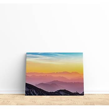 Dekoratif The Sunset Landscape Duvar Kanvas Tablo