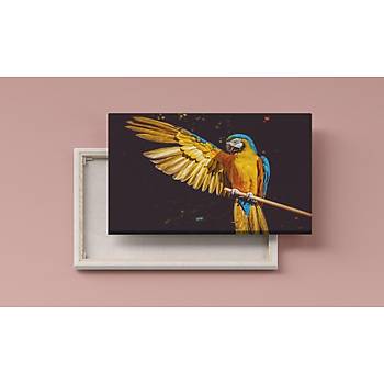Dekoratif Parrot Duvar Kanvas Tablo