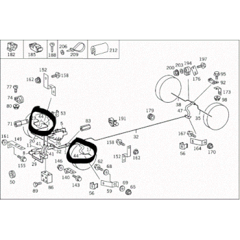 MERCEDES-BENZ (ORJNAL).A6844280135-FREN HORTUMU (ULAR D-D) ORJNAL MERCEDES (Mb800)