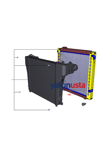 FORD OTOSAN (ORJNAL).6C468005AC (T195252)-RADYATR KOMPLE ORJNAL FORD TRUCKS