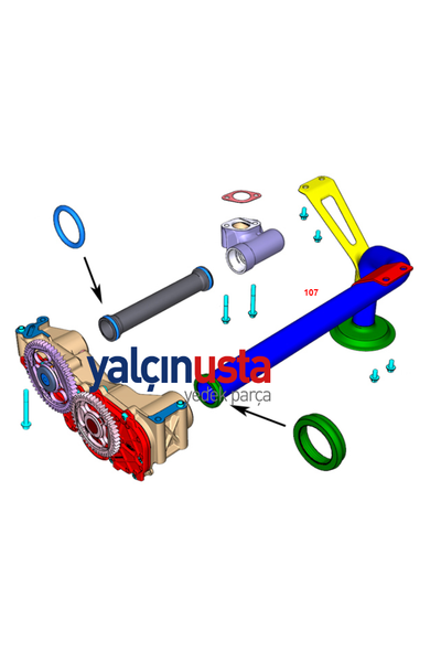 FORD OTOSAN (OR�J�NAL).GC466615AF (T222512)-MOTOR YA� POMPA S�ZGE� VE BORU KOMPLE OR�J�NAL FORD TRUCKS