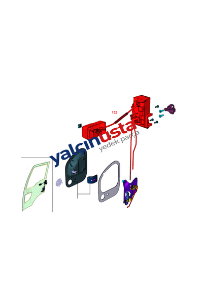 FORD OTOSAN (OR�J�NAL).CC46E219A64ABQ7AI (T208071)-KAPI K�L�T MEKAN�ZMA OR�J�NAL FORD TRUCKS