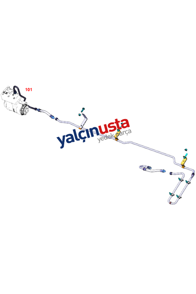 FORD OTOSAN (OR�J�NAL).GC462A165EC (T328208)-KOMPRES�R KURUTUCU ARA BORU OR�J�NAL FORD TRUCKS