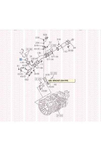 ISUZU (OR�J�NAL).897381455051-EKSOZ MAN�FOLD CONTA OR�J�NAL ISUZU NPR 75-NPR 66-NOVO
