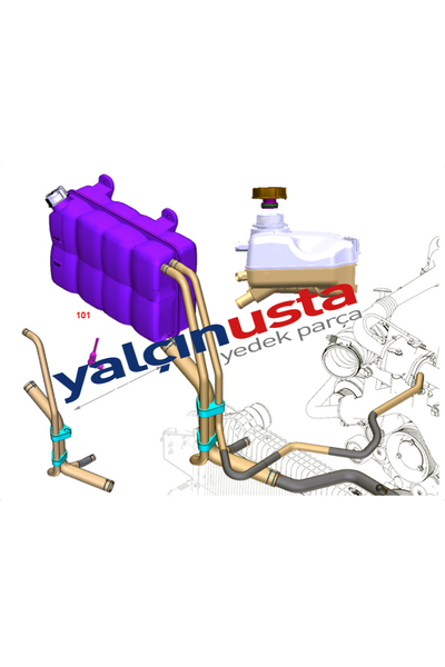 FORD OTOSAN (ORJNAL).KC468A080BE (T338051)-RADYATR YEDEK SU DEPOSU (MRL) ORJNAL FORD TRUCKS