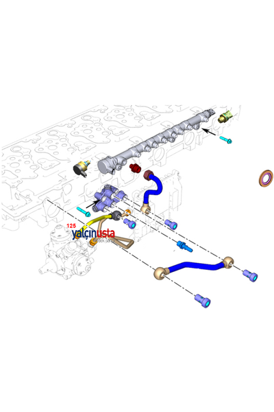 FORD OTOSAN (OR�J�NAL).GC469D546AE (T230210)-YAKIT POMPA BESLEME BORUSU OR�J�NAL FORD TRUCKS