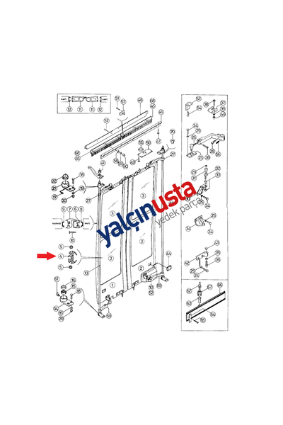 BMC ORIGINAL.8B82266 M-DOOR WINDOW SEAL BMC BUS