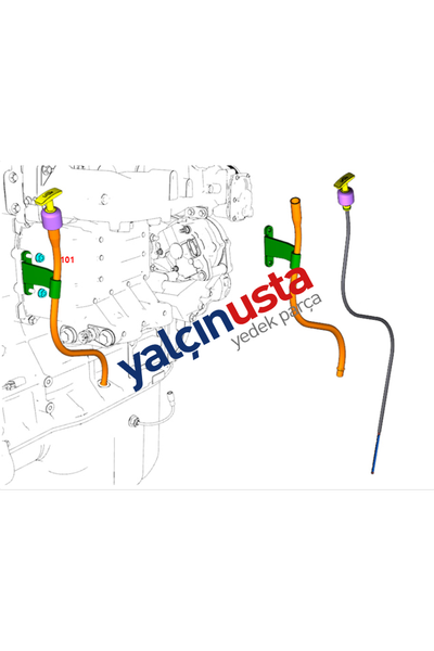 FORD OTOSAN (OR�J�NAL).GC466B667BG (T320406)-MOTOR YA� SEV�YE �UBUK (BORULU) KOMPLE OR�J�NAL FORD TRUCKS