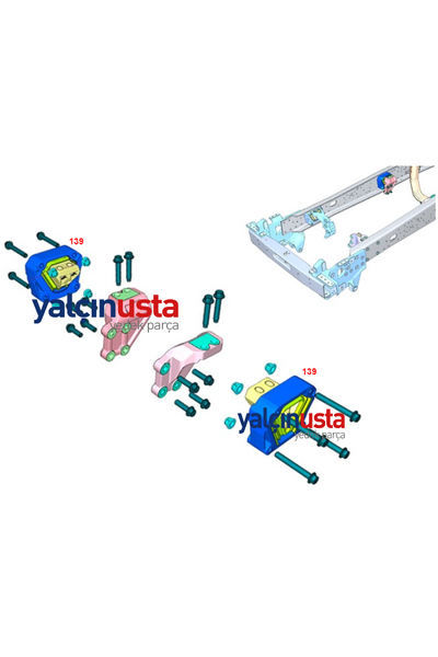 FORD OTOSAN (OR�J�NAL).PC466K056AA (T507791)-ARKA MOTOR TAKOZ OR�J�NAL FORD TRUCKS