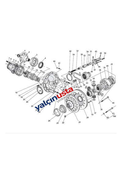 MERITOR.E643M-AYNA MAHRUT� UZUN RULMANLI (8/41) (ROCKWELL D�FERANS�YEL) FORD (TRUCKS)-BMC (TRUCKS)-ASKAM-DODGE (TRUCKS)