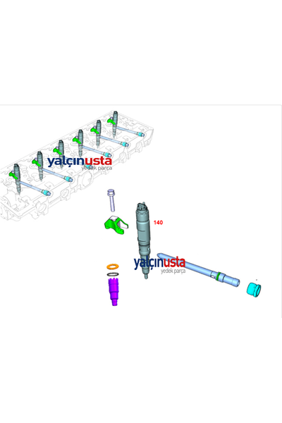 FORD OTOSAN (OR�J�NAL).GC469F593BB (T218010)-YAKIT ENJEKT�R KOMPLE (12.7 LT) OR�J�NAL FORD TRUCKS