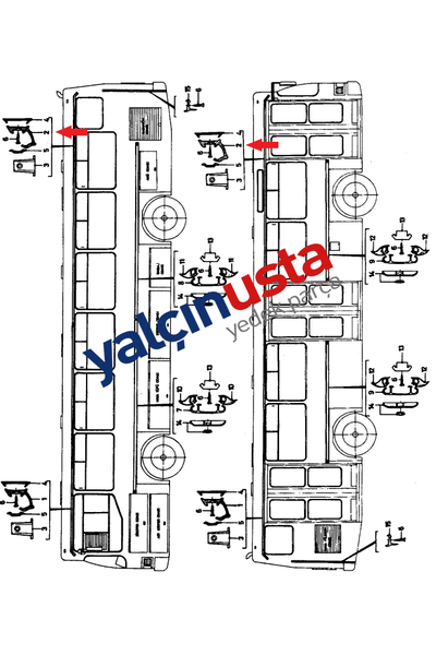 BMC ORIGINAL.8B83089 M-ALUMINUM WATER GUTTER BMC BUS
