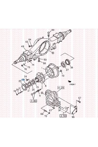 ISUZU (OR�J�NAL).898202912001-ARKA AKS PORYA KE�E (DI�) (49.17�100�8/9.5) OR�J�NAL ISUZU NPR59-NPR66-NPR71-NPR75-TURKUAZ
