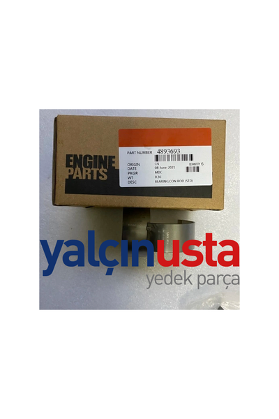 CUMMINS.4893693-MOTOR KOL YATAK TAKIMI (STD) (TERS TIRNAK) CUMMINS (�� MAK�NASI)