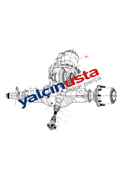 FUWA.AX514A08 (GC464200BAA)-DEFRANS�YEL KOMPLE (3.57) (FUWA DEFRANS�YEL) FORD TRUCKS