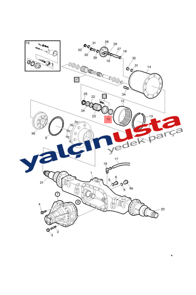 MERITOR.2373 (3204J1076) (1522373)-�AFT KE�E (CER DEFRANS�YEL) FORD (TRUCKS)-VOLVO (TRUCKS)