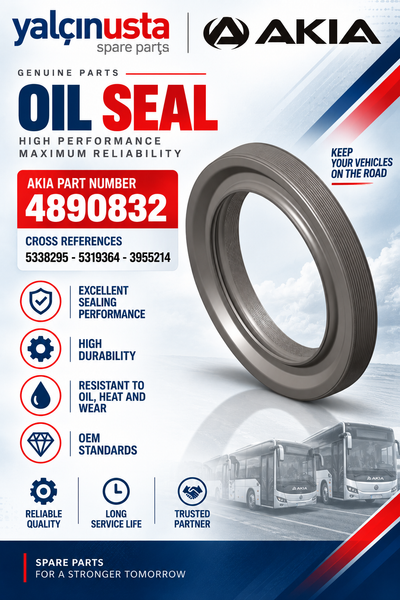 AKIA ORIGINAL.4890832 (5338295-5319364-3955214)-CRANKSHAFT FRONT OIL SEAL AKIA BUS