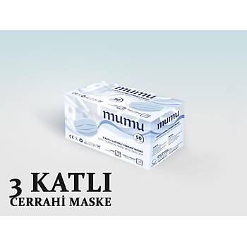 Mumu Cerrahi Maske - 3 Katlı - Sertifikalı - 50 Adet