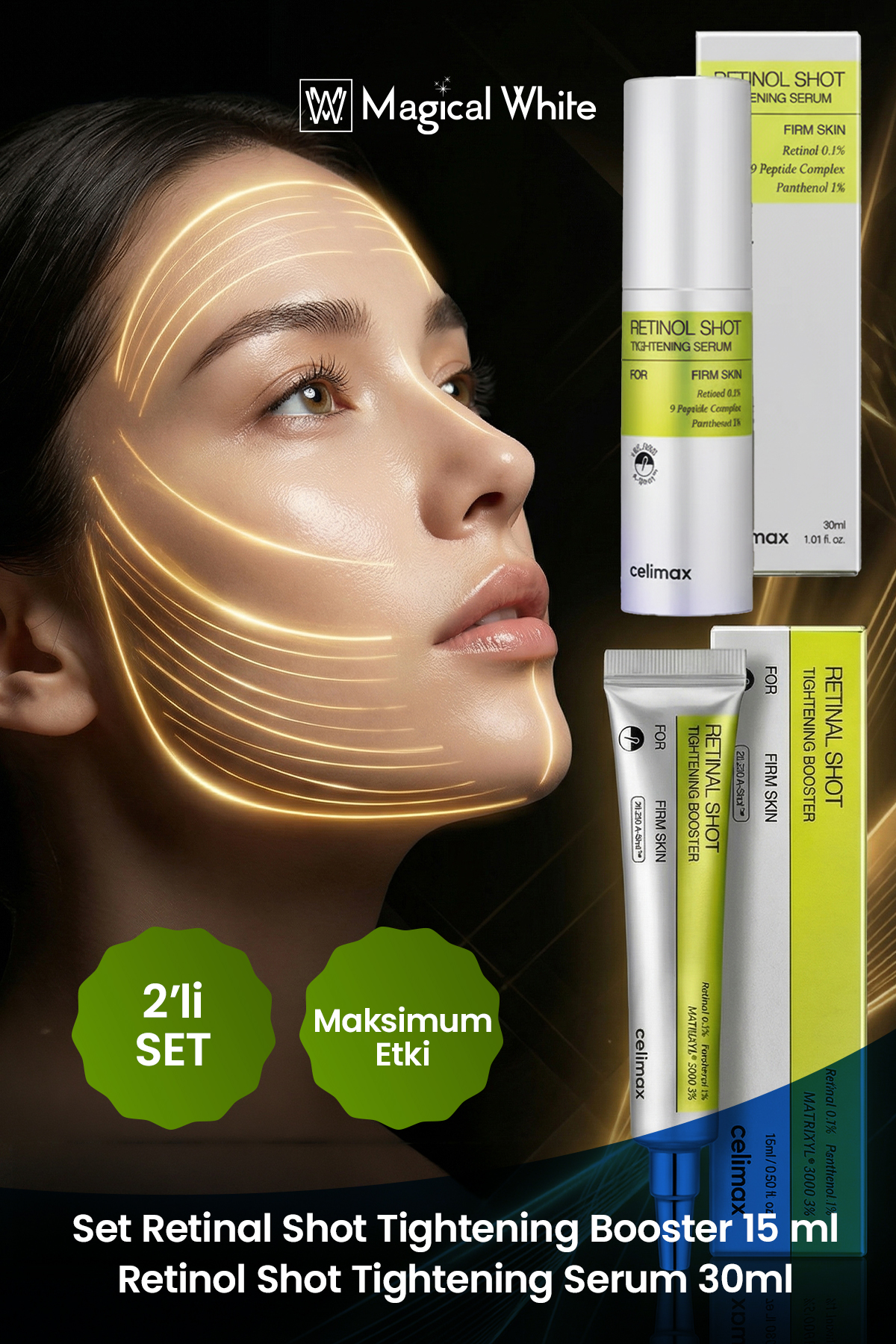 Celimax The Vita-A Retinal & Retinol Shot İkili Sıkılaştırıcı Set (Booster 15ml + Serum 30ml)