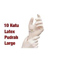 PERFECT TOUCH Latex Pudralý Muayene Eldiveni Large 10 Kutu (Kargo Dahil)