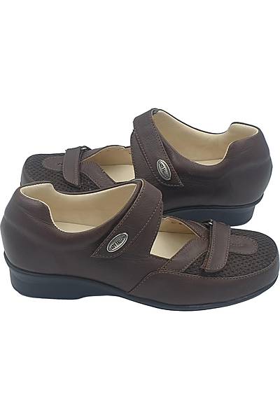 Yazlık Diyabetik Yürüyüş Ayakkabısı Bayan Kahverengi ODY03F