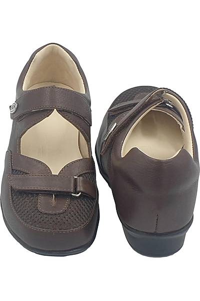 Yazlık Diyabetik Yürüyüş Ayakkabısı Bayan Kahverengi ODY03F