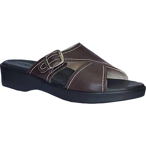 Ortopedik Deri Ev Terli�i Bayan Kahverengi ORT05F