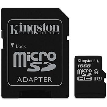 Kingston Canvas Select 16Gb Microsd 80Mb/S Class 10 Uhs-I Hafza Kart Sdcs/16Gb