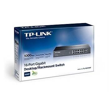 TP-LINK TL-SG1016D 16-Port 10/100/1000Mbps Tak ve Kullan % 40 Enerji Tasarruflu Gigabit Switc