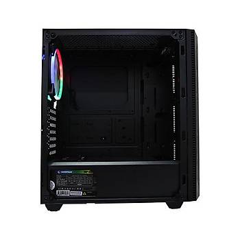 Rampage GRAND 600W 80 Plus Bronze Temper Caml 14cm RGB Fan+Led eritliGaming Oyuncu Kasas