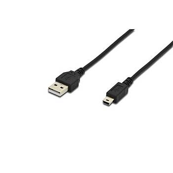 Digitus 1 8m usb 2.0 erkek/usb mini erkek kablo