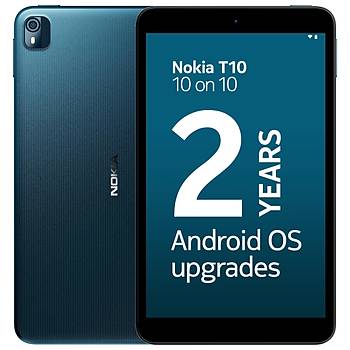 Nokia T10 Android 12 Tablets with 8 HD Display, 8MP Rear Camera, AI face Unlock, All-Day Battery, WiFi | 3 + 32GB, 8 inches - Blue