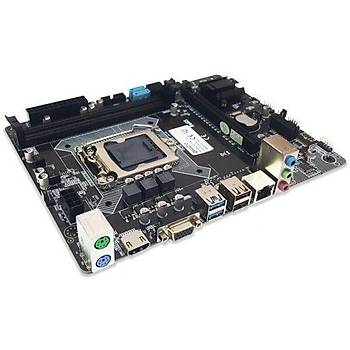 Quadro H81-AC DDR3 LGA 1150 DDR3 Micro ATX Anakart