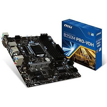 MSI B250M PRO-VDH Intel B250 2400MHz DDR4 Soket 1151 mATX Anakart