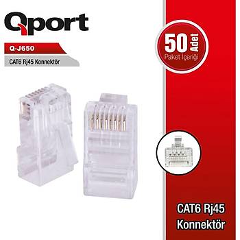 QPort Q-J650 CAT6 50 LK RJ-45 Konnektr