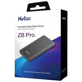 Netac Z8 PRO 1TB Taþýnabilir SSDNT01Z8PRO-001T-32